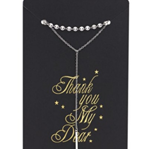 Dual Layer Silver Choker 13" - Picture 4 of 4